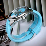 Buy Shop Michael Kors Janelle Quartz Blue Dial Blue Rubber Strap Watch For Women - MK7350 USA Online