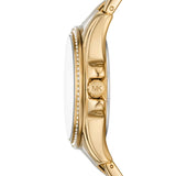 Buy Shop Michael Kors Mini Pilot Quartz Gold Dial Gold Steel Strap Watch For Women - MK7366 USA Online