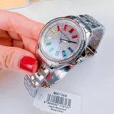 Buy Shop Michael Kors Pilot Quartz Silver Dial Silver Steel Strap Watch For Women - MK7368 USA Online