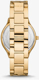 Buy Shop Michael Kors Runway Three-Hand White Dial Gold Steel Strap Watch for Women - MK7472 USA Online