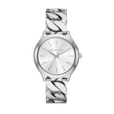 Buy Shop Michael Kors Runway Three-Hand Silver Dial Silver Steel Strap Watch for Women - MK7474 USA Online