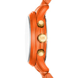 Buy Shop Michael Kors Runway Chronograph Limited Edition Orange Dial Orange Steel Strap Watch for - MK7477LE USA Online