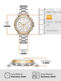 Buy Shop Michael Kors Maren Chronograph Silver Dial Silver Steel Strap Watch for Women - MK7495 USA Online