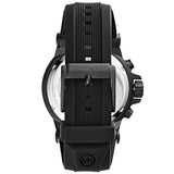 Michael Kors Dylan Black Dial Black Rubber Strap Watch for Men - MK8152