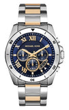 Buy Shop Michael Kors Brecken Chronograph Blue Dial Two Tone Steel Strap Watch For Men - MK8437 USA Online