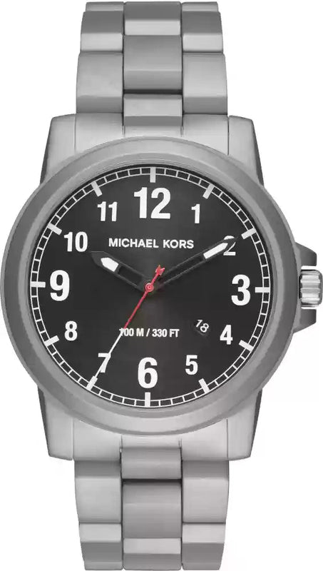 Buy Shop Michael Kors Paxton Analog Black Dial Silver Steel Strap Watch For Men - MK8500 USA Online