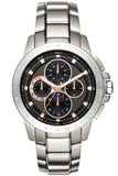 Buy Shop Michael Kors Ryker Chronograph Black Dial Silver Steel Strap Watch For Men - MK8528 USA Online