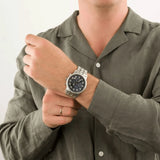 Buy Shop Michael Kors Hutton Chronograph Blue Dial Blue Steel Strap Watch For Men - MK8952 USA Online