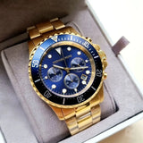 Buy Shop Michael Kors Everest Chronograph Blue Dial Two Tone Steel Strap Watch For Men - MK8978 USA Online