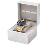 Buy Shop Michael Kors Everest Chronograph Blue Dial Two Tone Steel Strap Watch For Men - MK8978 USA Online