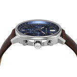 Buy Shop Michael Kors Sullivan Quartz Blue Dial Brown Leather Strap Watch For Men - MK8996 USA Online
