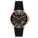 Buy Shop Michael Kors Everest Chronograph Black Dial Black Silicone Strap Watch For Men - MK9055 USA Online