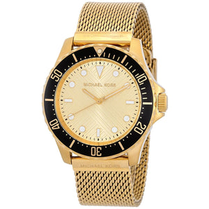 Buy Shop Michael Kors Everest Chronograph Gold Dial Gold Mesh Strap Watch For Men - MK9083 USA Online