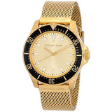 Buy Shop Michael Kors Everest Chronograph Gold Dial Gold Mesh Strap Watch For Men - MK9083 USA Online