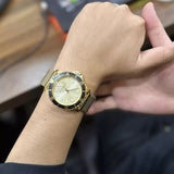 Buy Shop Michael Kors Everest Chronograph Gold Dial Gold Mesh Strap Watch For Men - MK9083 USA Online