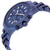 Buy Shop Michael Kors Hutton Chronograph Blue Dial Blue Steel Strap Watch For Men - MK9088 USA Online