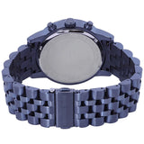Buy Shop Michael Kors Hutton Chronograph Blue Dial Blue Steel Strap Watch For Men - MK9088 USA Online