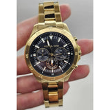 Buy Shop Michael Kors Greyson Chronograph Black Dial Gold Steel Strap Watch For Men - MK9108 USA Online