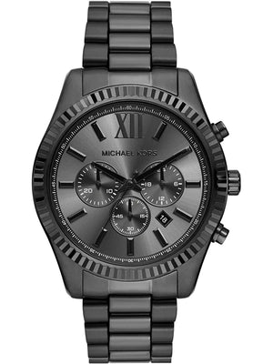 Buy Shop Michael Kors Lexington Chronograph Black Dial Black Steel Strap Watch for Men - MK9154 USA Online