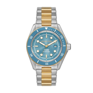 Buy Shop Michael Kors Maritime Three-Hand Blue Dial Two Tone Steel Strap Watch for Men - MK9169 USA Online