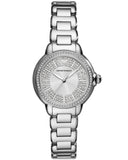 Emporio Armani Mia Three Crystals Silver Dial Silver Steel Strap Watch For Women - AR11632