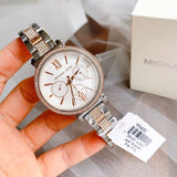 Buy Shop Michael Kors Sofie Chronograph White Dial Two Tone Steel Strap Watch For Women - MK4353 USA Online