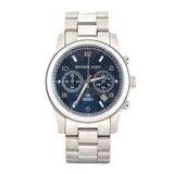 Buy Shop Michael Kors Hunger Stop 100 Series Navy Blue Dial Silver Steel Strap Watch for Women - MK5814 USA Online