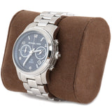 Buy Shop Michael Kors Hunger Stop 100 Series Navy Blue Dial Silver Steel Strap Watch for Women - MK5814 USA Online