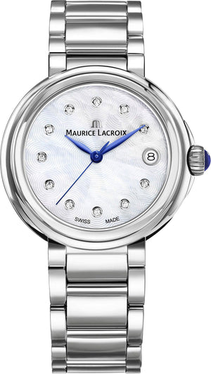 Buy Shop Maurice Lacroix Fiaba Mother of Pearl Dial Silver Steel Strap Watch for Women - FA1004-SS002-170-1 USA Online