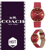 Buy Shop Coach Perry Red Dial Red Leather Strap Watch for Women - 14503867 USA Online