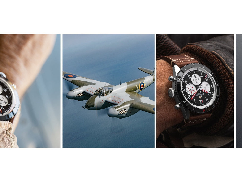 Buy Shop Breitling Super Avi B04 Chronograph GMT 46 Mosquito Black Dial Brown Leather Strap Watch for Men - YB04451A1B1X1 USA Online