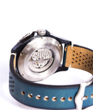 Buy Shop Fossil Crewmaster Sports Automatic Blue Dial Blue Leather Strap Watch for Men - ME3149 USA Online