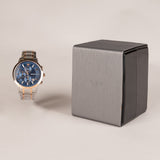 Buy Shop Emporio Armani Renato Chronograph Blue Dial Two Tone Steel Strap Watch For Men - AR80025 USA Online
