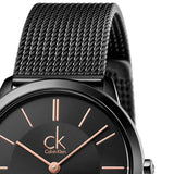 Buy Shop Calvin Klein Minimal Black Dial Black Mesh Bracelet Watch for Women - K3M22421 USA Online
