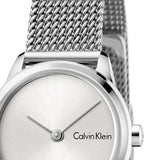 Buy Shop Calvin Klein Minimal White Dial Silver Mesh Bracelet Watch for Women - K3M231Y6 USA Online