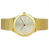 Buy Shop Calvin Klein Minimal Silver Dial Gold Mesh Bracelet Watch for Women - K3M22526 USA Online
