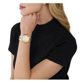 Buy Shop Michael Kors Camille Chronograph White Dial Gold Steel Strap Watch For Women - MK7270 USA Online