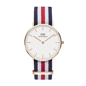 Buy Shop Daniel Wellington Classic Canterbury White Dial Two Tone NATO Strap Watch For Women - DW00100030 USA Online