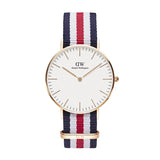 Buy Shop Daniel Wellington Classic Canterbury White Dial Two Tone NATO Strap Watch For Women - DW00100030 USA Online