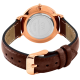 Buy Shop Daniel Wellington Petite St Mawes Black Dial Brown Leather Strap Watch For Women - DW00100169 USA Online