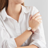 Buy Shop Daniel Wellington Petite St Mawes White Dial Brown Leather Strap Watch For Women - DW00100175 USA Online