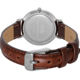 Buy Shop Daniel Wellington Classic Petite St Mawes Black Dial Brown Leather Strap Watch For Women - DW00100237 USA Online