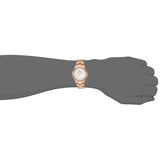 Daniel Wellington Iconic Link White Dial Rose Gold Steel Strap Watch For Women - DW00100211