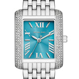 Buy Shop Michael Kors Emery Analog Three Hand Blue Dial Silver Steel Strap Watch for Women - MK4829 USA Online