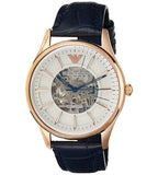 Buy Shop Emporio Armani Meccanico Automatic White Dial Blue Leather Strap Watch For Men - AR1947 USA Online