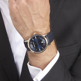 Buy Shop Emporio Armani Renato Analog Blue Dial Black Leather Strap Watch For Men - AR2506 USA Online