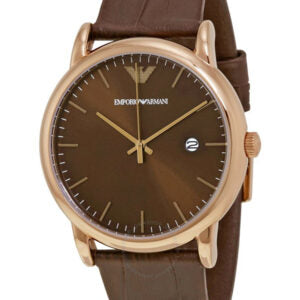 Buy Shop Emporio Armani Luigi Classic Brown Dial Brown Leather Strap Watch For Men - AR2503 USA Online