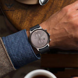 Buy Shop Emporio Armani Classic Grey Dial Grey Leather Strap Watch For Men - AR0388 USA Online