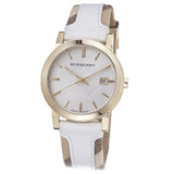 Buy Shop Burberry The City White Dial White Leather Strap Watch for Women - BU9015 USA Online