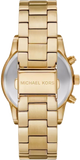 Buy Shop Michael Kors Ritz Chronograph Gold Dial Gold Steel Strap Watch For Women - MK7310 USA Online